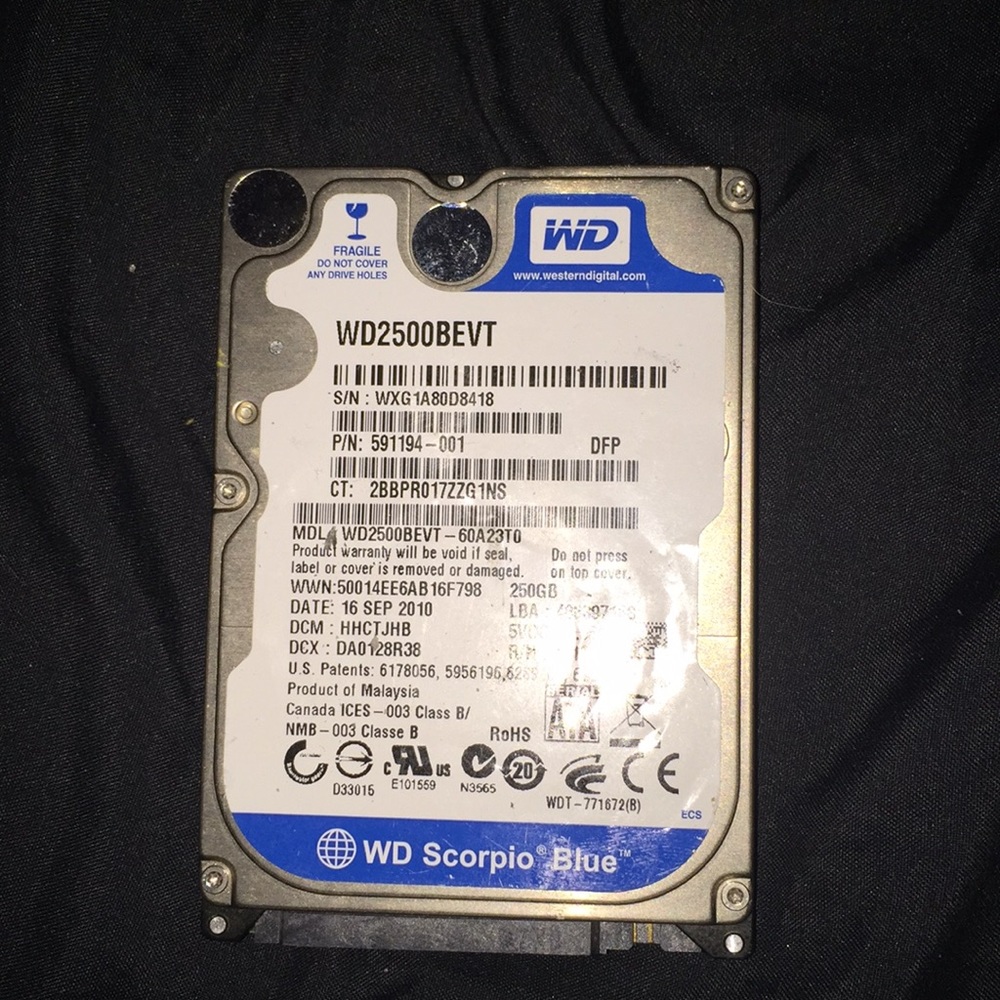 Wd Scorpio Blue 250 GB